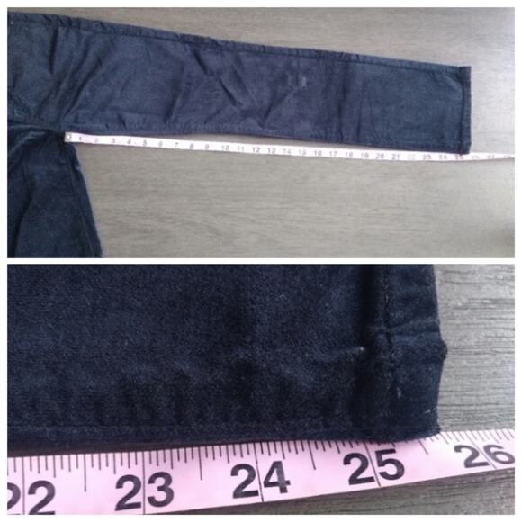 AG Adriano Goldschmied Isabelle Velvet Black High-Rise Straight Crop Size 23R - Picture 6 of 16